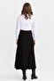Women's Pleated Knitwear Skirt Black - 8