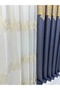 Nivemeshome Stella Gold Textured B121546 1/3 Frequent Pleated Tulle Curtain Apm - 2