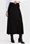 Women's Pleated Knitwear Skirt Black - 5