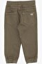 Boy's Trousers Lace-up Elastic Waist 1.5-5 Years, Dark Khaki Green - 4