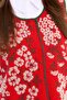 Women's Crew Neck Floral Wool Vest Coral - 4