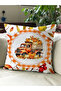 Autumn Themed 43X43 Velvet Cushion Cover