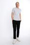 Men's Gray Crew Neck Short Sleeve 100% Cotton Interlock T-Shirt S-203 - 4