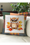 Autumn Themed 43X43 Velvet Cushion Cover - 6