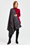Women's Knitwear Shawl with Wildflower Patterned Edges 03 - 5
