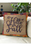 Autumn Themed 43X43 Velvet Cushion Cover - 6