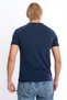 Men's Slim Fit Navy Blue %100 Cotton V-Neck Rib Knit Raglan Sleeve T-Shirt S-202 - 2