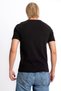 Men's Slim Fit Black %100 Cotton Crew Neck Rib Knit Raglan Sleeve T-Shirt S-201 - 3