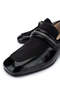 Women's Genuine Leather Black Heeled Shoes - 3