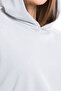 Women's Gray Hooded 3 Thread Rasterless Polarless Raglan Sleeve Sweatshirt S-104 - 2