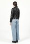 Yb2157 Real Leather Women's Coat Black - 6