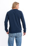 Men's Navy Blue Crew Neck 3 Thread Non-Rated Fleece-Free Sweatshirts-205 - 2