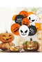 50Pcs Halloween Pumpkin Boo Printed Balloon Halloween Party Balloon Orange Black - 4