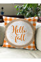 Autumn Themed 43X43 Velvet Cushion Cover - 6