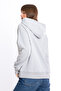 Women's Gray Hooded 3 Thread Rasterless Polarless Raglan Sleeve Sweatshirt S-104 - 3