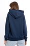 Women's Navy Blue Hooded 3 Thread Raised Fleece Raglan Sleeve Sweatshirt S-103 - 3