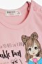 Girl's Long Sleeve T-Shirt Printed 1-4 Years, Powder - 3