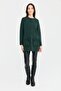 Women's Stand Collar Araboy Wool Cardigan Green - 3