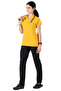 Mustard/Black Lycra Thin Fabric Scrubs Doctor Nurse Jersey Bat Sleeve Surgical Suit - 3