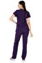 Dark Purple Stretch Fabric Fine Fabric Scrubs Doctor Nurse Scrubs Batwing Sleeve Surgical Set - 6