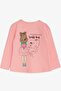 Girl's Long Sleeve T-Shirt Printed 1-4 Years, Salmon - 2