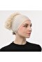 Front Stitched Back Tied Knob Lace Frilly Hijab Inner Cap - 4