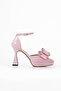 Pink Genuine Leather Platform Women's Shoes - 2