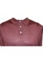 Men's Polo Collar Wool Plain Knitwear Sweater Claret Red - 3