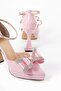 Pink Genuine Leather Platform Women's Shoes - 3
