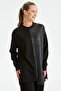 Black Lacquer Leather Combination Suit - 3