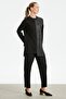 Black Lacquer Leather Combination Suit - 2