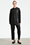 Black Lacquer Leather Combination Suit
