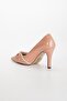 Patent Leather Stiletto Heel Stone Powder Women's Stiletto - 7