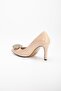 Patent Leather Thin Heel Stoned Skin Women's Stiletto - 5