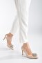 Patent Leather Thin Heel Stoned Skin Women's Stiletto - 2