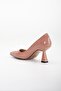 Patent Leather Large Size Buckle Goblet Heel Powder Women's Stiletto - 6