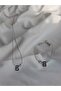 Anti-Tarnish Coated Necklace & Bracelet Set with Letter B and Evil Eye Bead Detail - 2