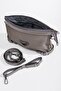 Satin Look Platinum Women's Portfolio Bag with Long Short Strap - 3