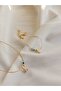 L Letter Evil Eye Bead Detailed Gold Non-Tarnish Coated Necklace & Bracelet Set - 2
