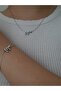 M Letter Evil Eye Bead Detailed Non-Tarnish Coated Necklace & Bracelet Set