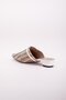 New Straw Material Closed-Front White Women's Short Heeled Slippers - 5