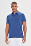 Men's Indigo Slim Fit Slim Fit Polo Collar T-Shirt