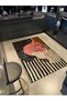 Paris Collection Creative Modern Decorative Carpet with Multicolor Stripes Details and Abstract Pattern 131