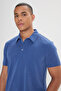 Men's Indigo Slim Fit Slim Fit Polo Collar T-Shirt - 4