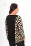New Season Stretchy Comfort Model with Large Size Necklace Gift and Sleeves Patterned Solid Color Knitwear Sweater - 6