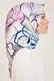 Gray Floral Pattern Tivil Silk Scarf 9110 - 35 - 2