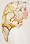 Oil Green Floral Pattern Sura Silk Scarf 9110 - 34 - 2