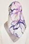 Gray Floral Pattern Tivil Silk Scarf 9110 - 35 - 4
