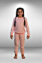 Girl's Pink and White Striped Cotton Pajama Set Top and Bottom Set - 2