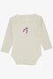 Baby Girl Snap-On Bodysuit with Heart and Ladybug Print, 9 Months-3 Years, Ecru